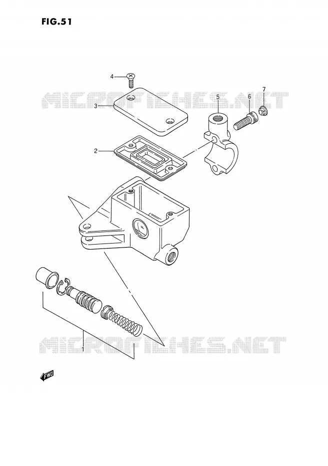 FRONT MASTER CYLINDER (MODEL H/J) Suzuki MOTO 1400 INTRUDER 1991  VS1400GLFM(E2)