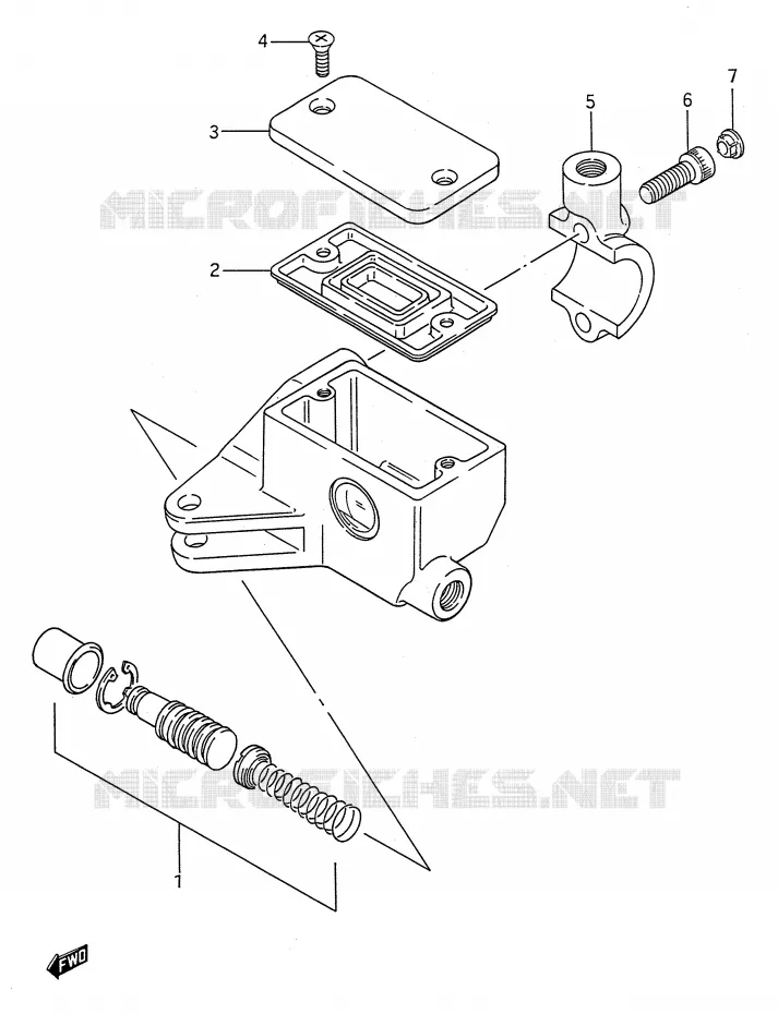 FRONT MASTER CYLINDER (MODEL H/J) Suzuki MOTO 1400 INTRUDER 1994  VS1400GLPR(E28)
