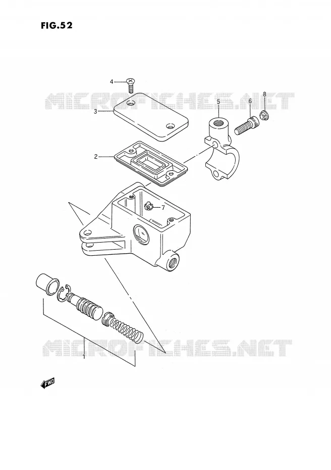 FRONT MASTER CYLINDER (MODEL K/L/M/N/P/R/S) Suzuki MOTO 1400 INTRUDER 1989  VS1400GLPK(E2)
