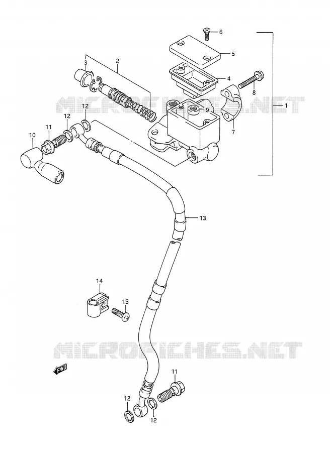 FRONT MASTER CYLINDER Suzuki MOTO 200 TS-R 1992  TS200RN(E28)