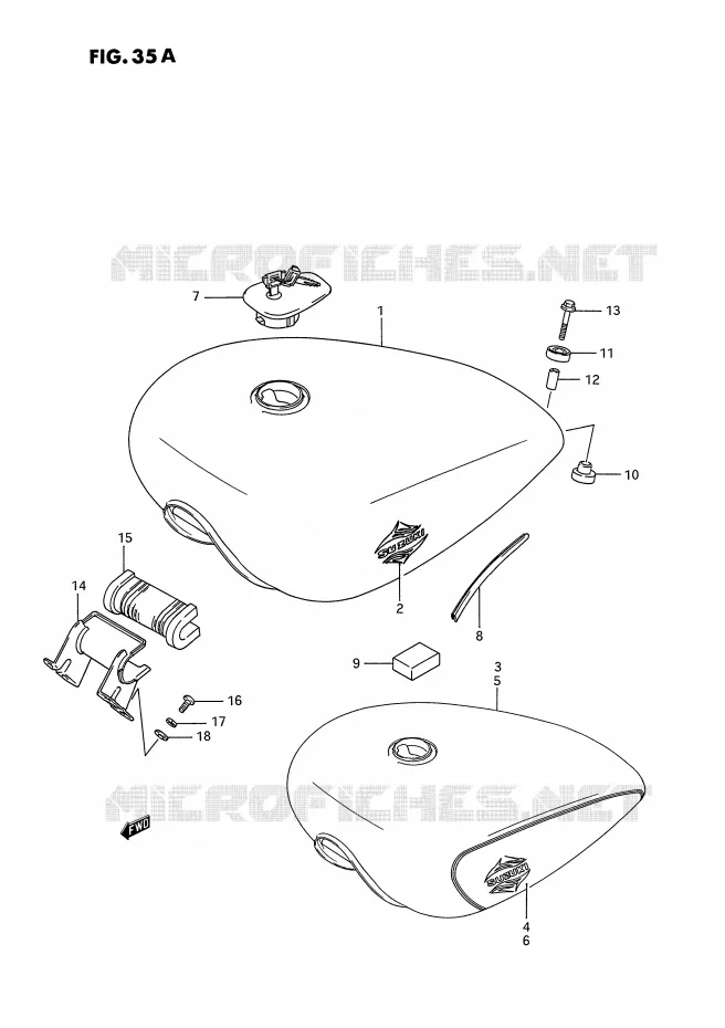 FUEL TANK (MODEL K/L/M/N) Suzuki MOTO 1400 INTRUDER 1995  VS1400GLPS(E2)