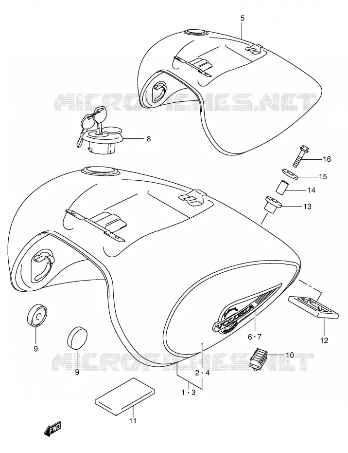 FUEL TANK (MODEL K4) Suzuki MOTO 800 VOLUSIA 2003  VL800K3(E2)