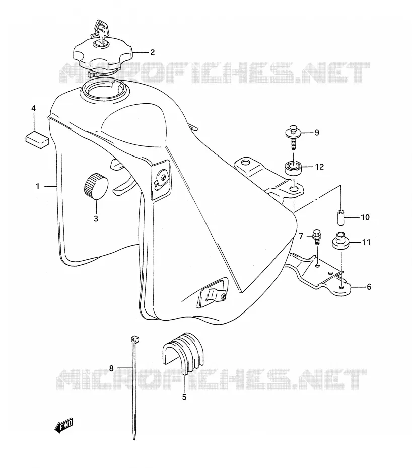 FUEL TANK Suzuki MOTO 200 TS-R 1991  TS200RM(E28)