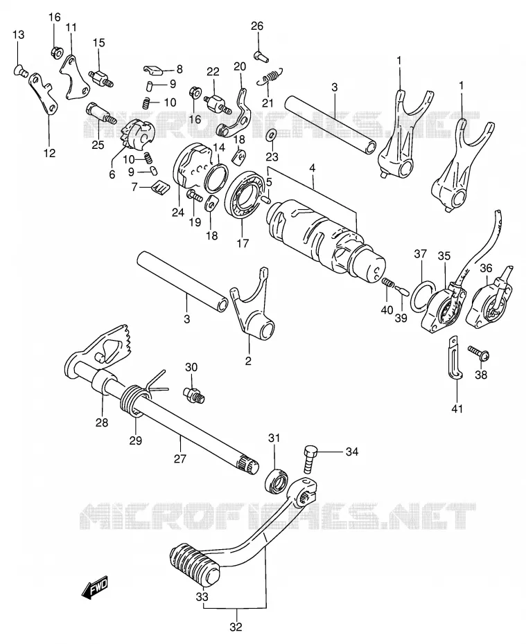 GEAR SHIFTING ASSY Suzuki MOTO 800 INTRUDER 2000  VS800GLY(E2)