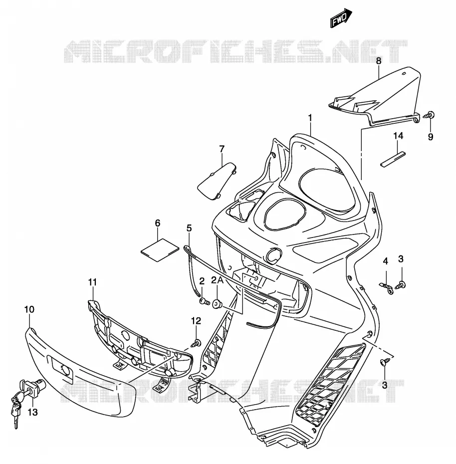 GLOVE BOX Suzuki SCOOTER 150 BURGMAN 2004  UH150K4(P19)