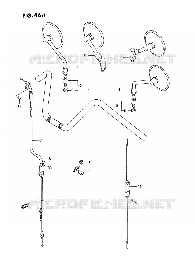 HANDLEBAR (MODEL S) Suzuki MOTO 1400 INTRUDER 1992  VS1400GLPN(E2)