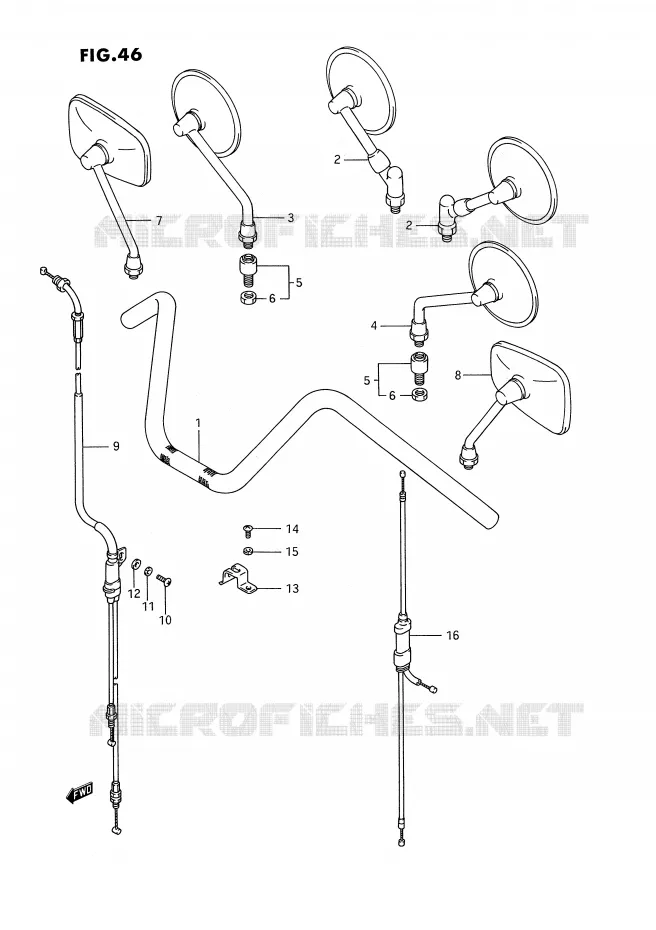HANDLEBAR (SEE NOTE) Suzuki MOTO 1400 INTRUDER 1988  VS1400GLFJ(E2)