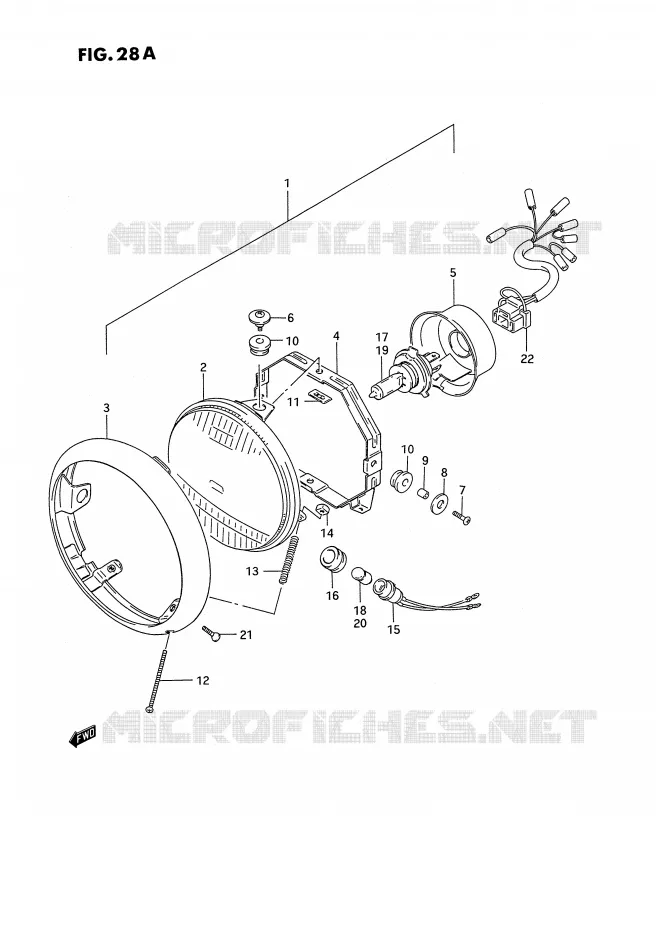 HEADLIGHT (MODEL S) Suzuki MOTO 1400 INTRUDER 1992  VS1400GLFN(E2)