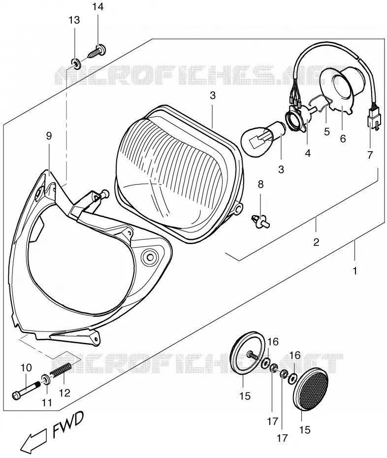 HEADLIGHT Suzuki SCOOTER 50 ESTILETE 2000  UF50ZY