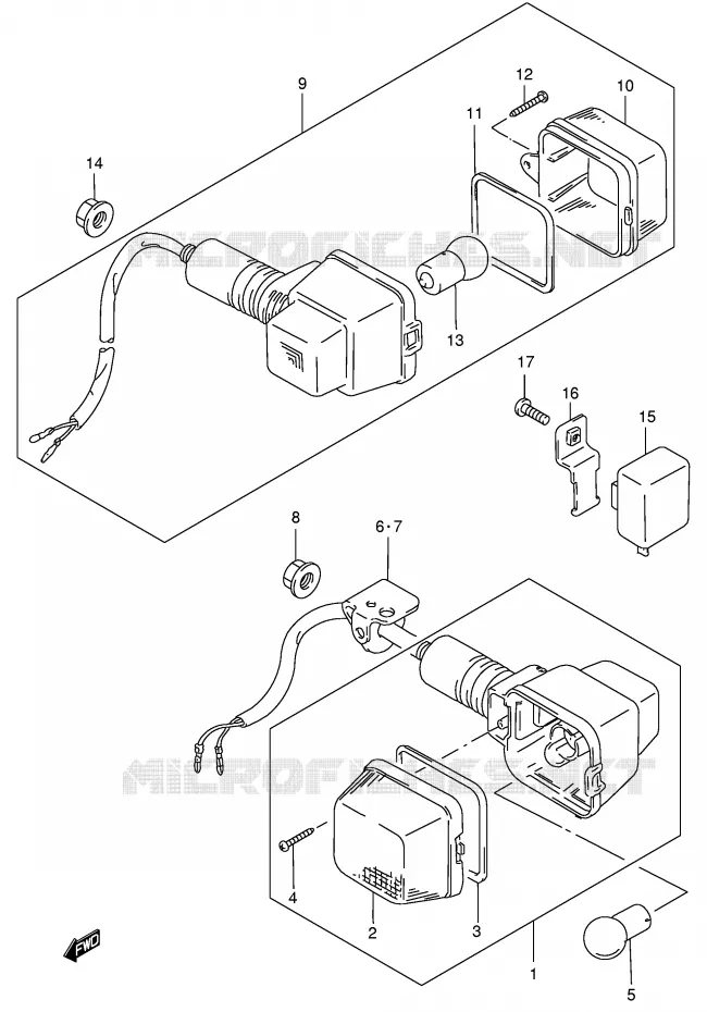 INDICATORS (P9) Suzuki MOTO 185 TS-ER 2001  TS185ERK1(E1)