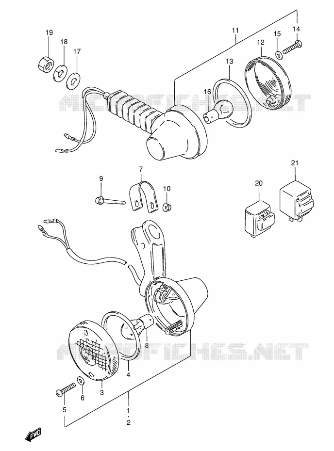 INDICATORS Suzuki MOTO 50 TS-X 1987  TS50XKH(E1)