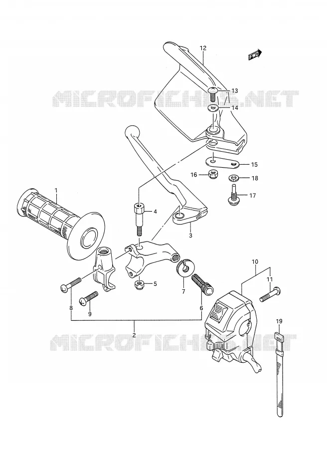 LEFT SWITCH - HANDGRIP Suzuki MOTO 200 TS-R 1992  TS200RN(E28)