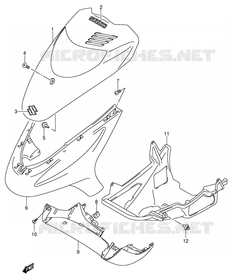 LEG SHIELD Suzuki SCOOTER 150 UE 2001  UE150CTK1(P19)