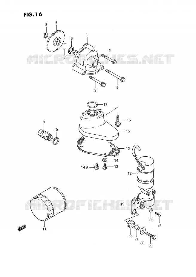 OIL PUMP - FUEL PUMP Suzuki MOTO 1400 INTRUDER 1987  VS1400GLPH(E2)