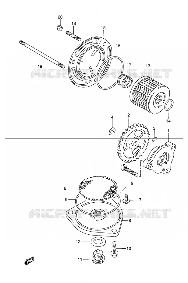 OIL PUMP Suzuki MOTO 125 TU 1999  TU125XTUX(E2)
