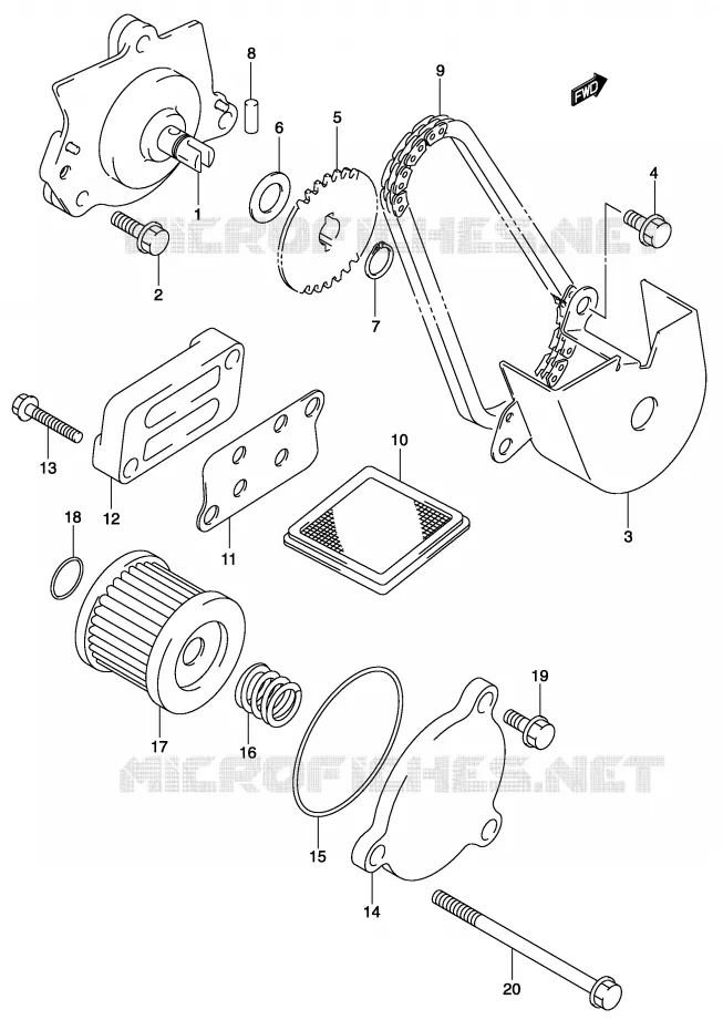OIL PUMP Suzuki SCOOTER 150 BURGMAN 2003  UH150K3(P19)