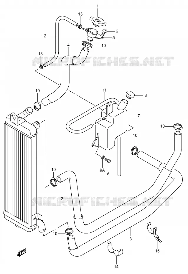 RADIATOR HOSE - EXPANSION TANK Suzuki SCOOTER 150 BURGMAN 2002  UH150K2(P19)