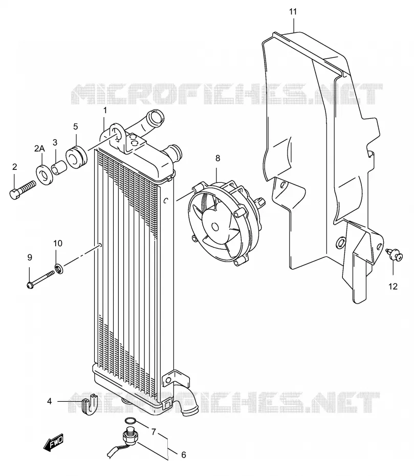 RADIATOR Suzuki SCOOTER 150 BURGMAN 2002  UH150K2(P19)