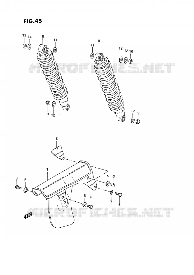 REAR SHOCK ABSORBER Suzuki MOTO 185 TS-ER 1992  TS185ERN(E24)