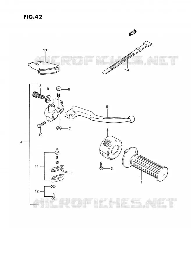 RIGHT SWITCH - HANDGRIP Suzuki MOTO 185 TS-ER 1992  TS185ERN(E24)