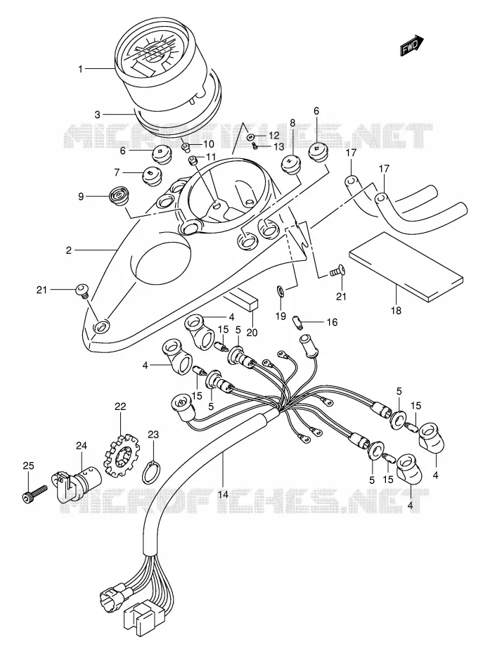 SPEEDOMETER Suzuki MOTO 250 INTRUDER 2001  VL250K1(E2)
