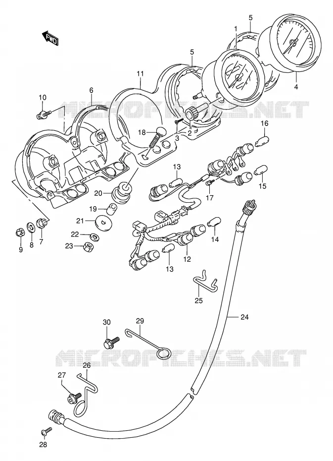 SPEEDOMETER Suzuki MOTO 800 VX 1994  VX800R(E4)