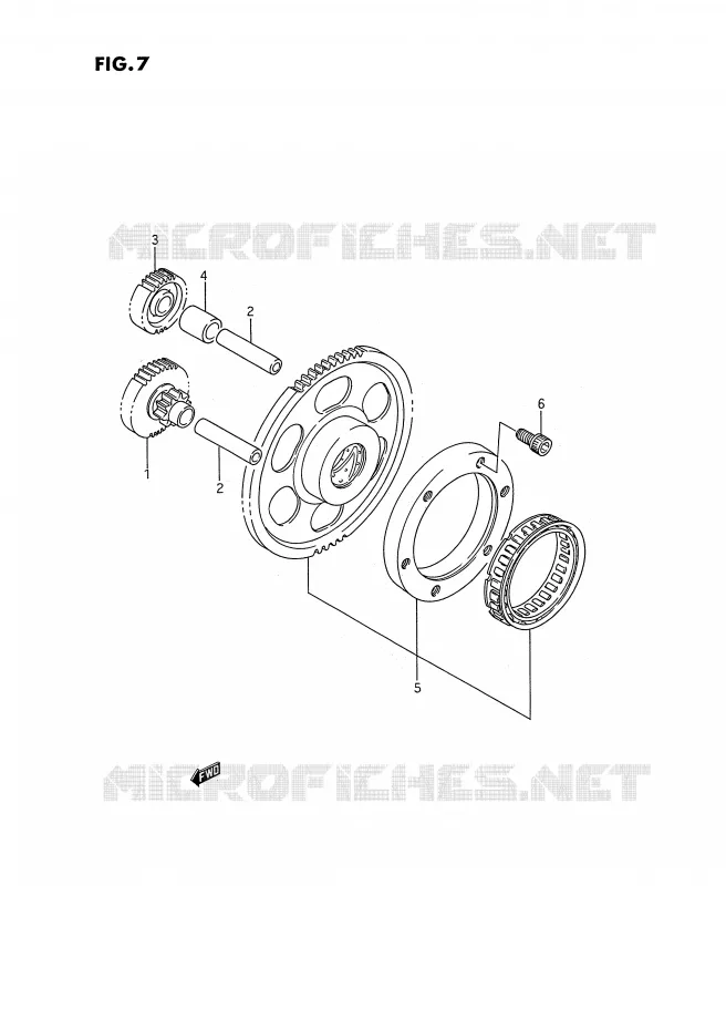 STARTER MOTOR CLUTCH Suzuki MOTO 1400 INTRUDER 1987  VS1400GLFH(E2)