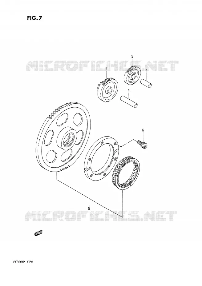 STARTER MOTOR CLUTCH Suzuki MOTO 800 VX 1990  VX800L(E28)