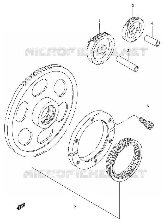 STARTER MOTOR CLUTCH Suzuki MOTO 800 VX 1993  VX800UP(E4)