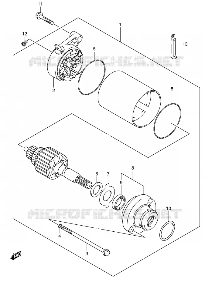STARTER MOTOR Suzuki MOTO 125 INTRUDER 2006  VL125K6(E2)