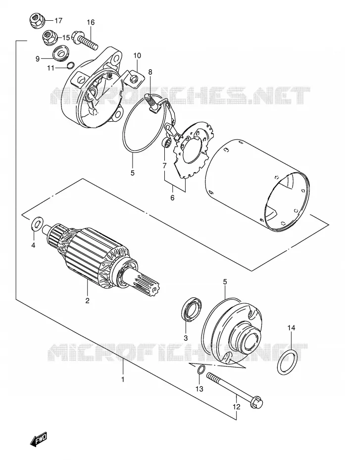 STARTER MOTOR Suzuki MOTO 250 TU 2000  TU250XY(E2)