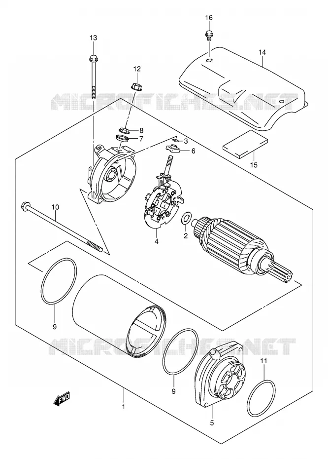 STARTER MOTOR Suzuki MOTO 800 VOLUSIA 2003  VL800K3(E2)