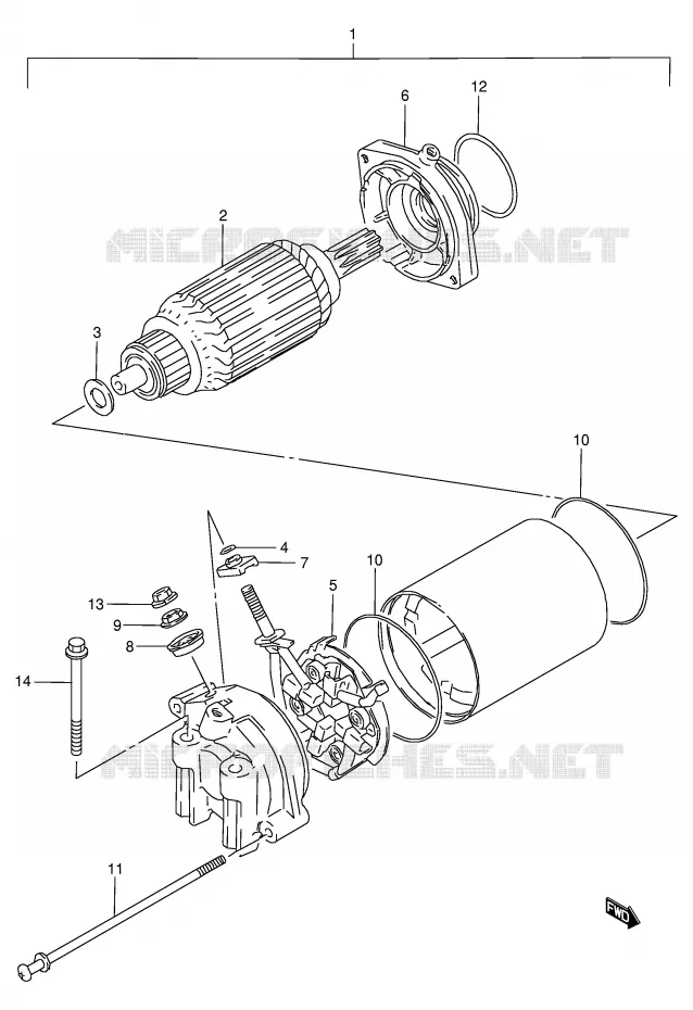 STARTER MOTOR Suzuki MOTO 800 VX 1992  VX800N(E4)