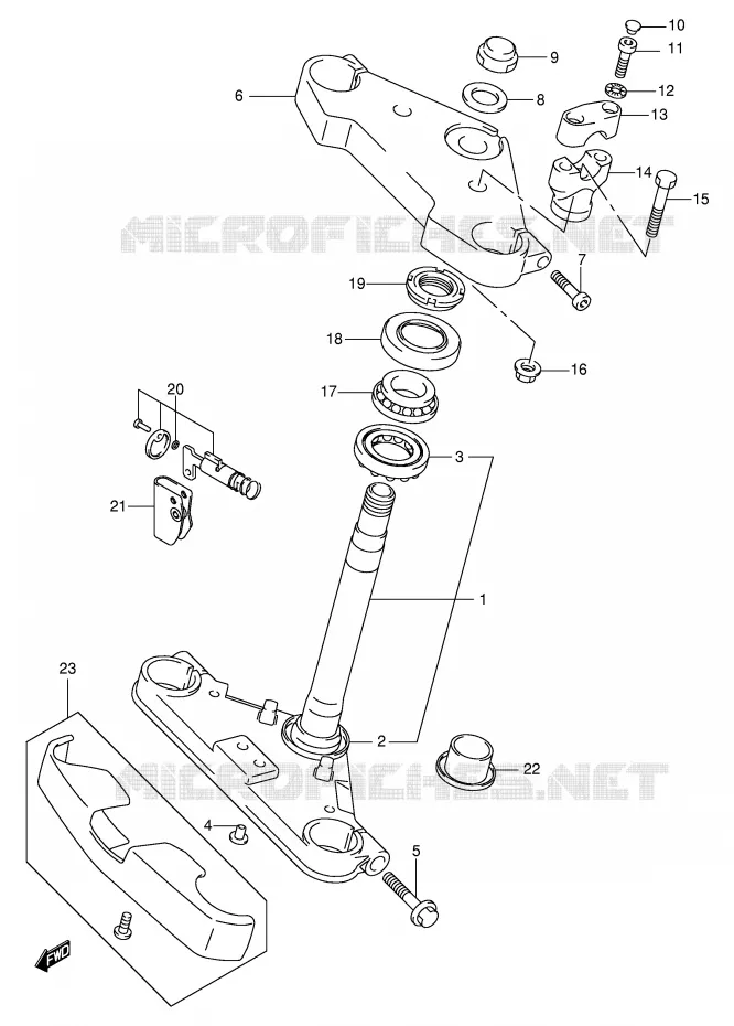 STEERING STEM (MODEL Y/K1) Suzuki MOTO 125 INTRUDER 2004  VL125K4(E2)