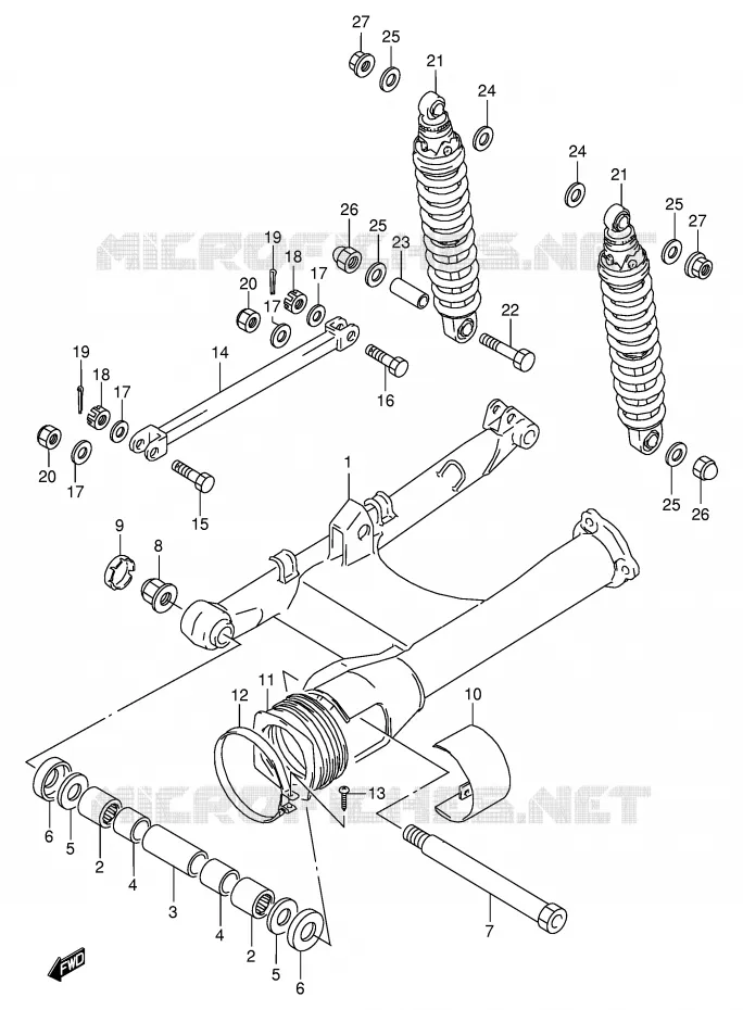 SWINGARM (E1) Suzuki MOTO 800 VX 1993  VX800P(E4)
