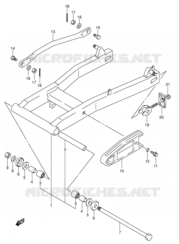 SWINGARM (MODEL K5) Suzuki MOTO 125 INTRUDER 2007  VL125K7(E2)