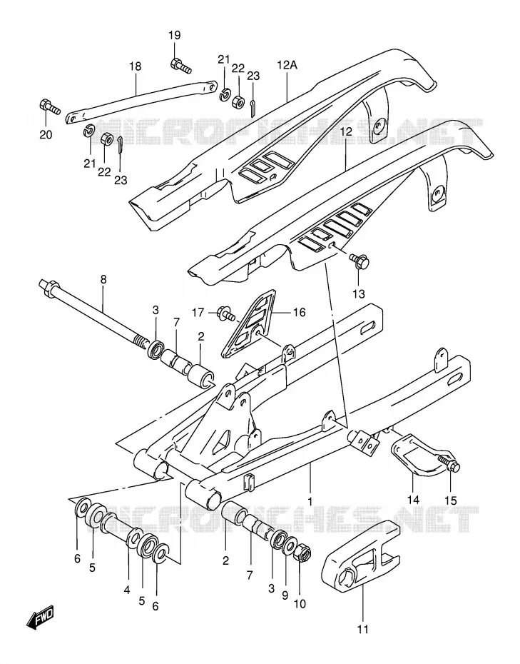 SWINGARM Suzuki MOTO 50 TS-X 1991  TS50XAM(E4)