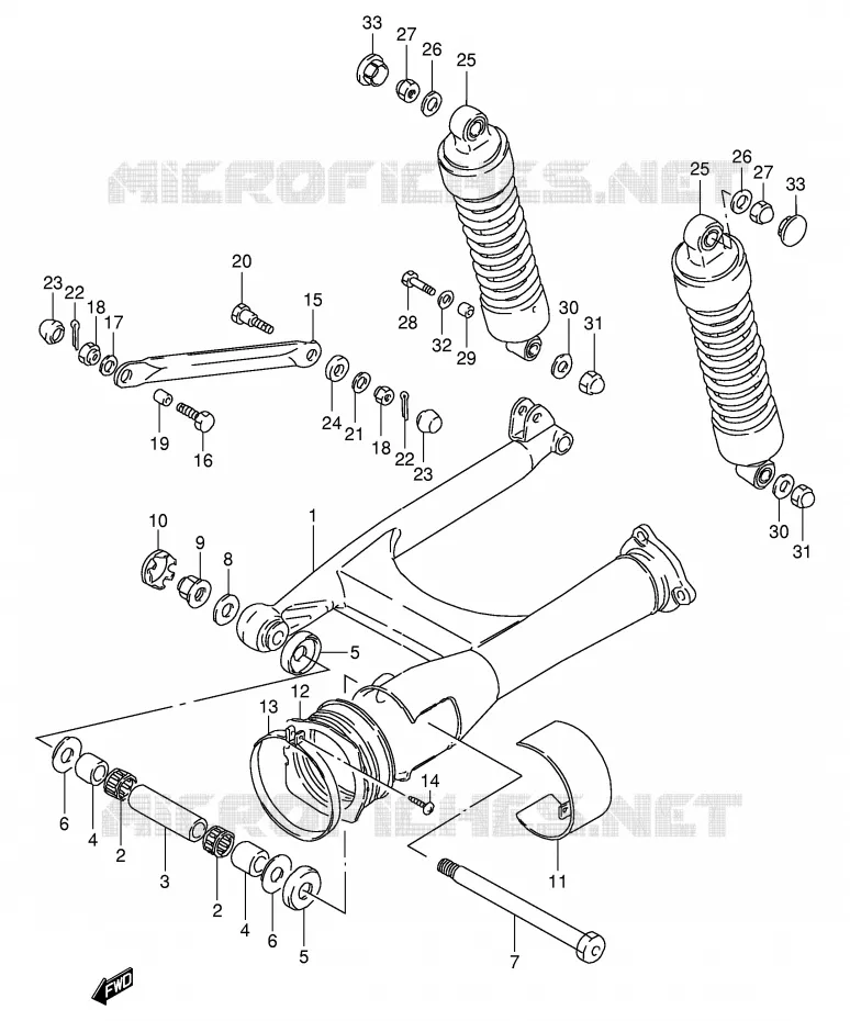 SWINGARM Suzuki MOTO 800 INTRUDER 1992  VS800GLN(E2)