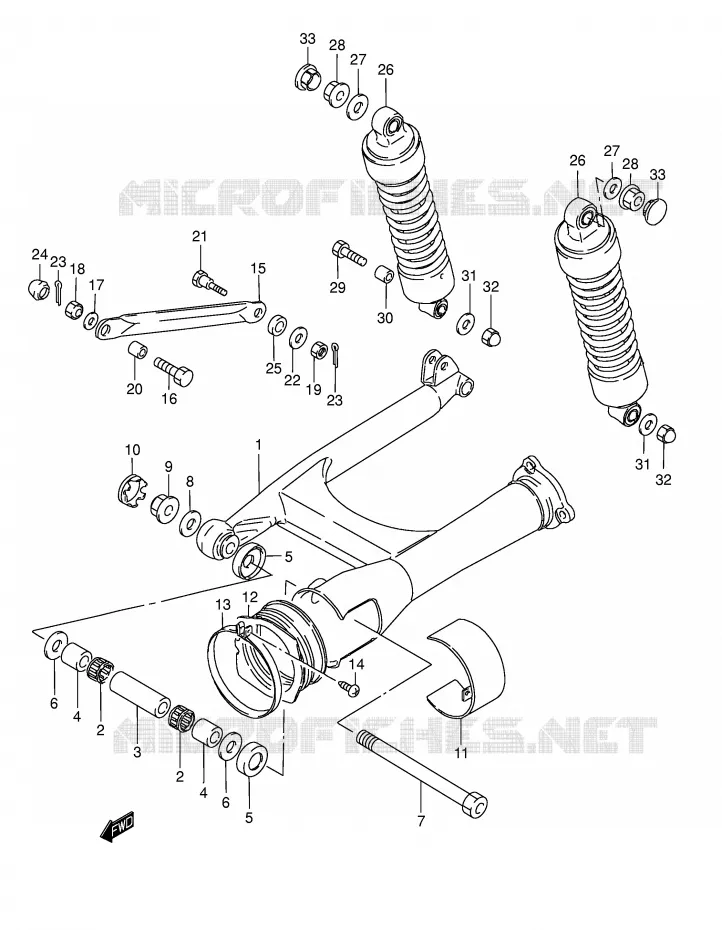 SWINGARM Suzuki MOTO 800 INTRUDER 2003  VS800GLK3(E3/E28)