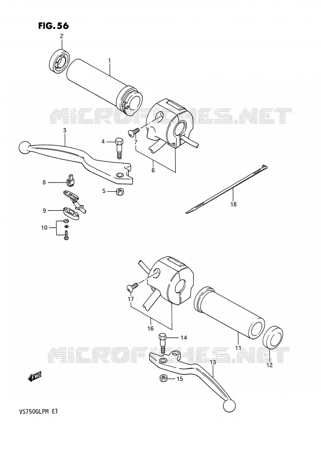 SWITCHES (MODEL F/G/H/J) Suzuki MOTO 750 INTRUDER 1990  VS750GLPL(E1)