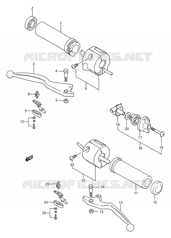 SWITCHES (MODEL H/J) Suzuki MOTO 1400 INTRUDER 1990  VS1400GLFL(E28)