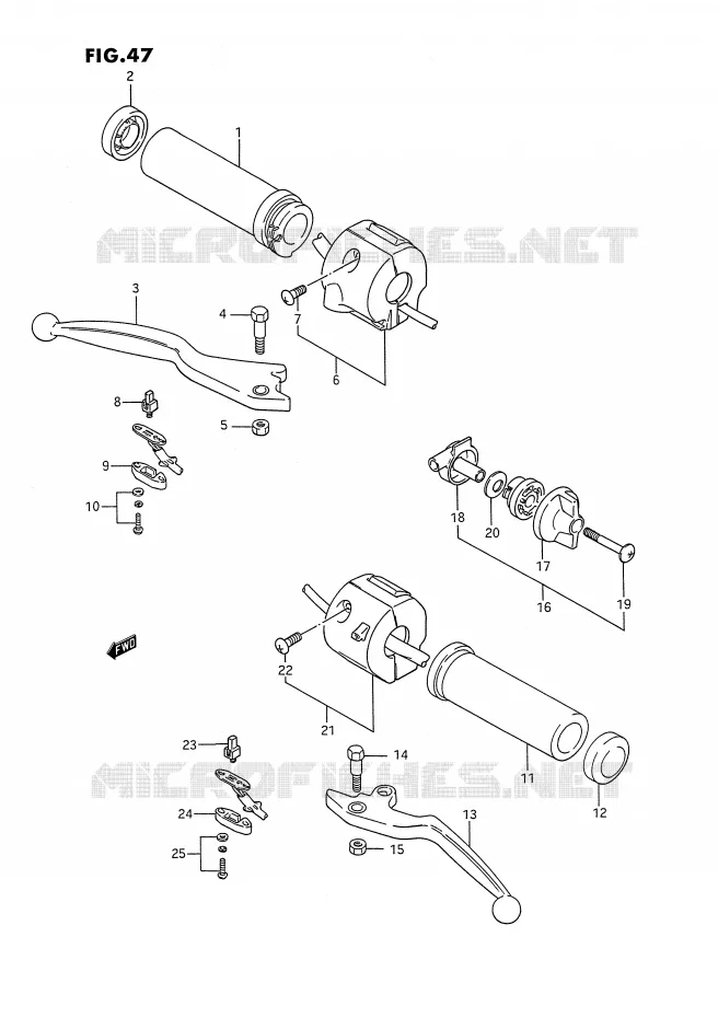 SWITCHES (MODEL H/J) Suzuki MOTO 1400 INTRUDER 1992  VS1400GLPN(E2)