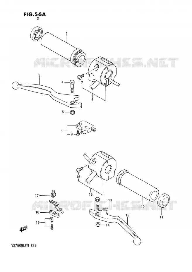 SWITCHES (MODEL K/L/M) Suzuki MOTO 750 INTRUDER 1989  VS750GLPK(E28)