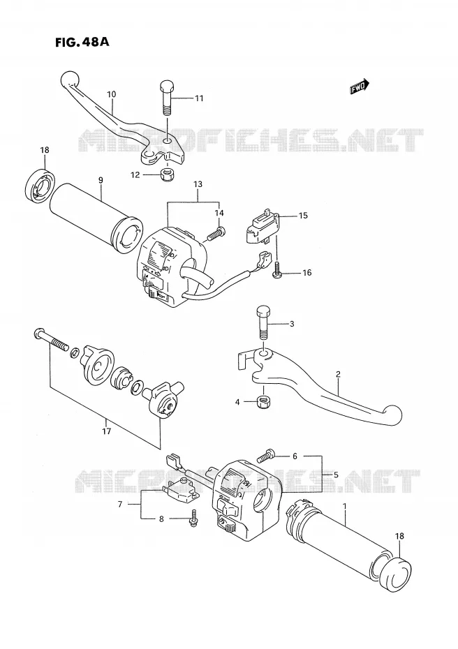 SWITCHES (MODEL S) Suzuki MOTO 1400 INTRUDER 1988  VS1400GLPJ(E2)