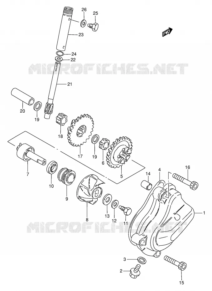 WATER PUMP Suzuki MOTO 50 TS-W 1995  TS50WS(E6)