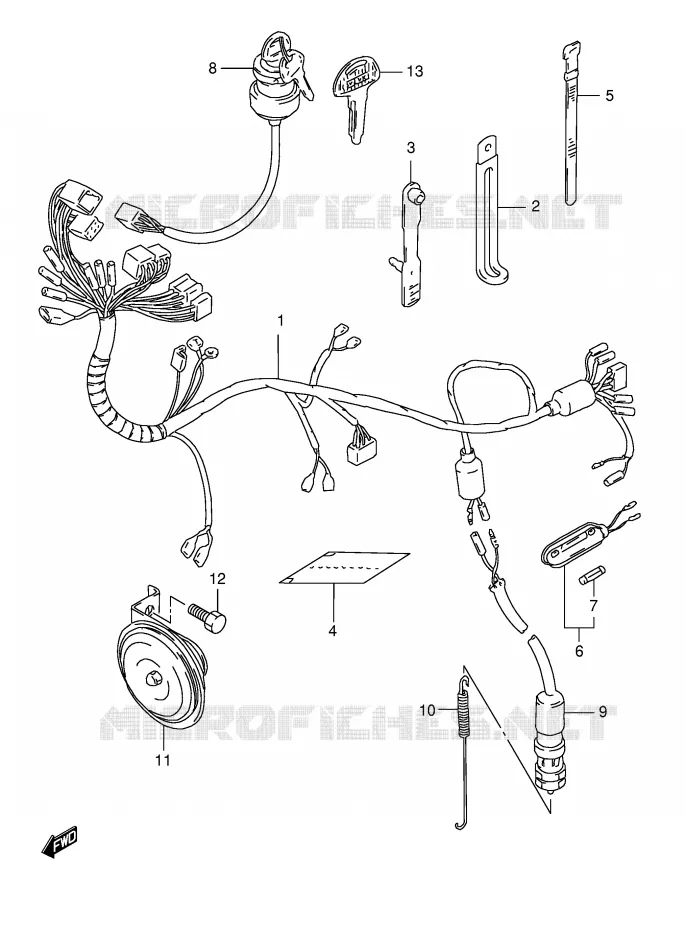 WIRING HARNESS (MODEL R P31) Suzuki MOTO 125 TS-ER 1990  TS125ERL(E1)