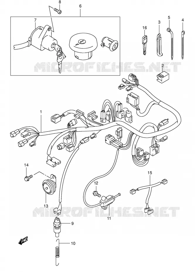 WIRING HARNESS Suzuki MOTO 125 INTRUDER 2003  VL125K3(E2)