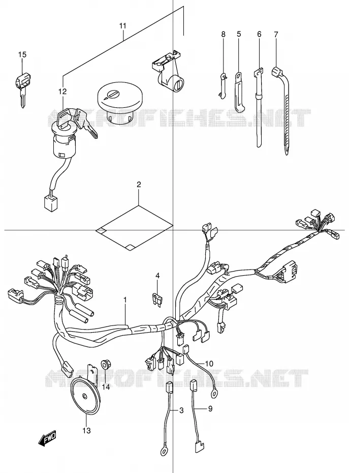 WIRING HARNESS Suzuki MOTO 50 STREET-MAGIC 2000  TR50SY(E2)