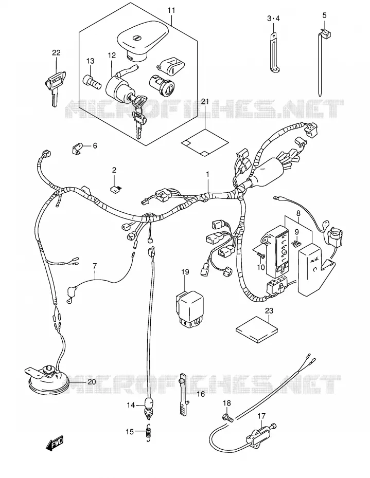 WIRING HARNESS Suzuki MOTO 800 INTRUDER 2003  VS800GLK3(E22)