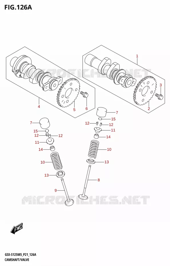 CAMSHAFT - VALVES Suzuki MOTO 125 GSX-S 2025  GSX-S125RL / GSX-S125RLX M5 (P21)